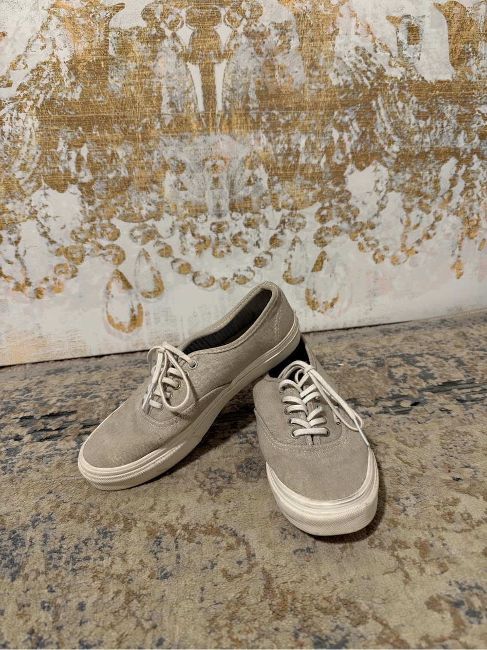 Vans Women's Canvas Sneakers in Light Beige